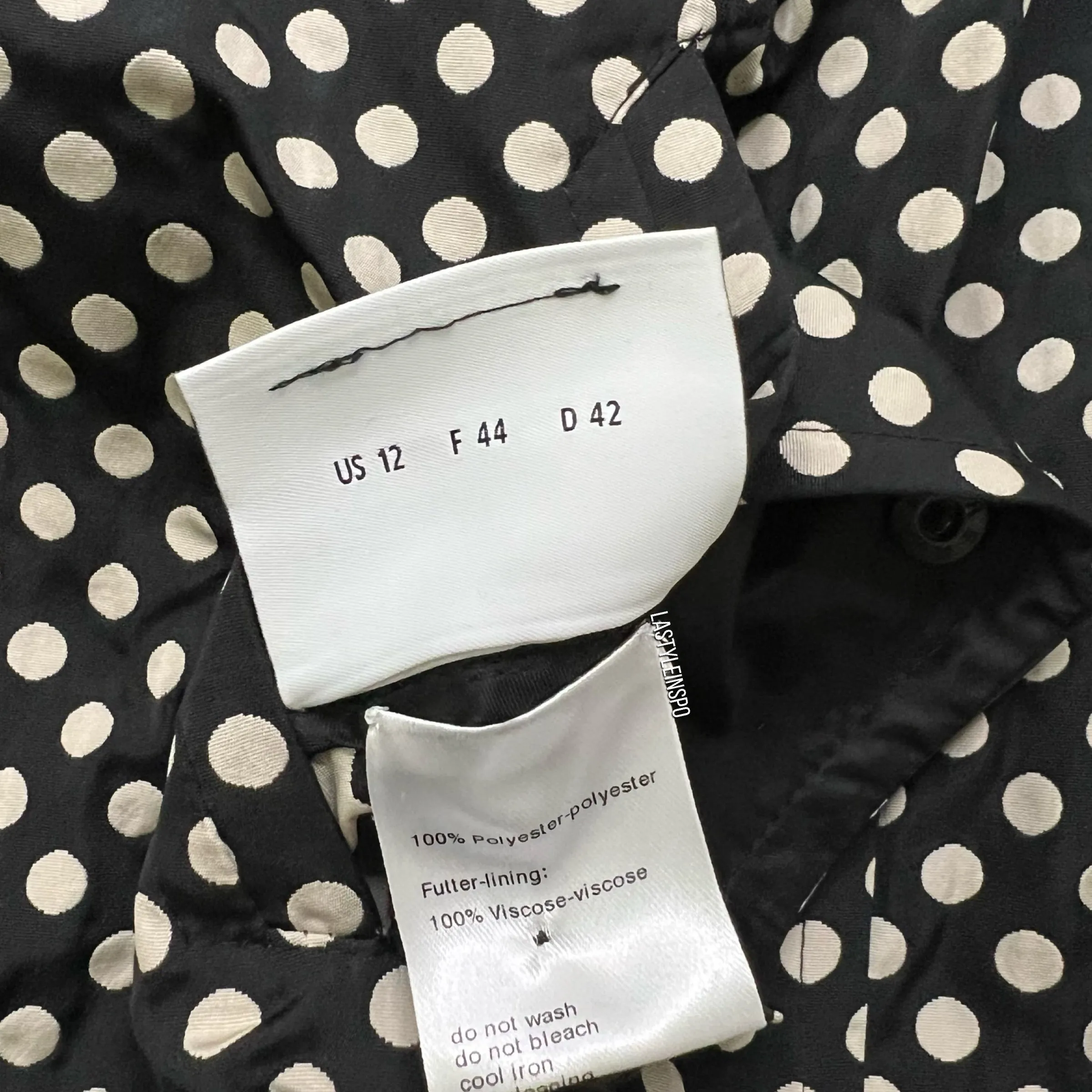 AKRIS PUNTO Polka Dots Reversible Jacket Beige Black Size 12