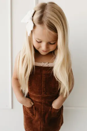 Alexis Cord Overall Dress - Gingerbread