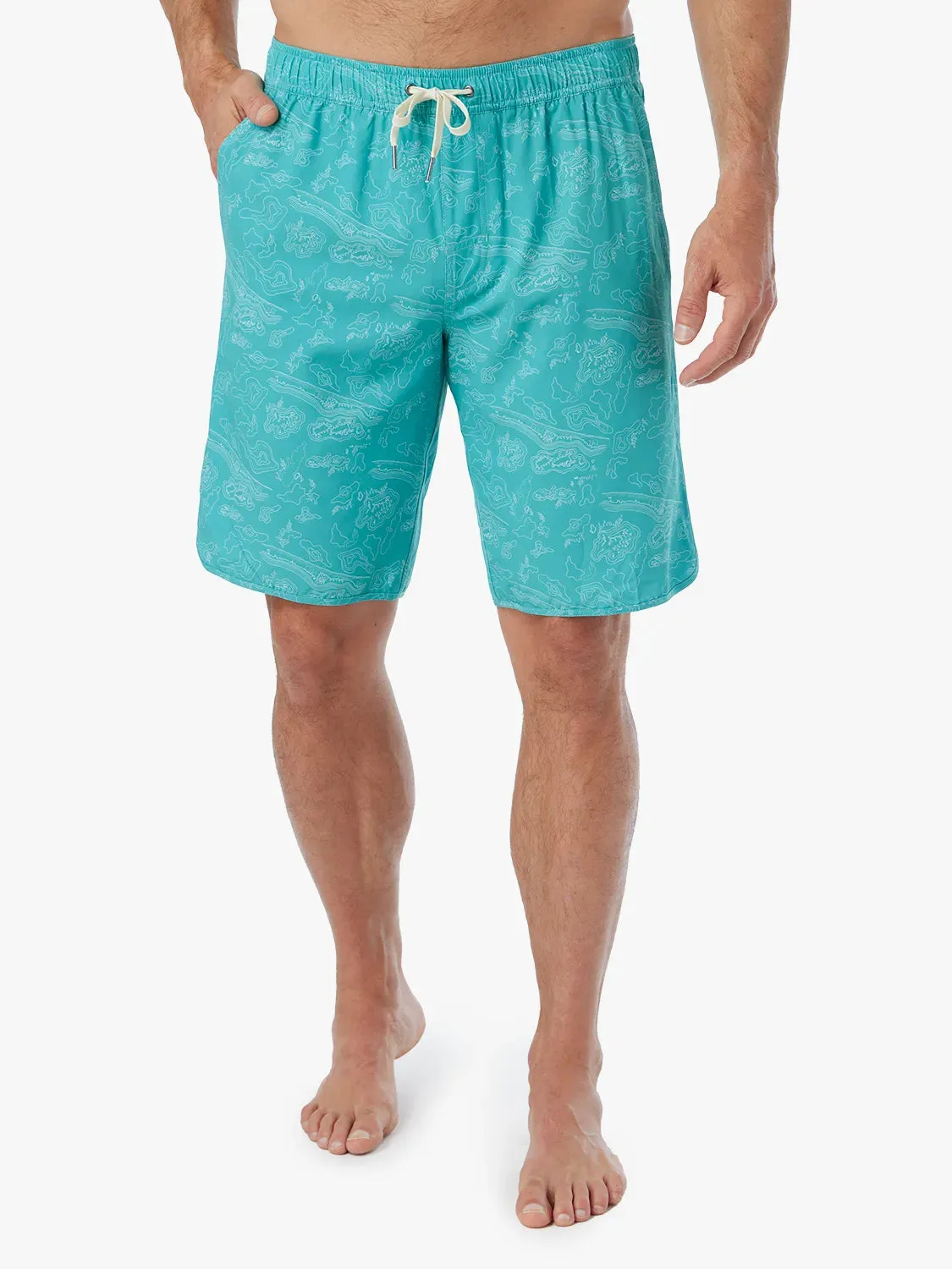 Anchor Short | Aqua Topographic