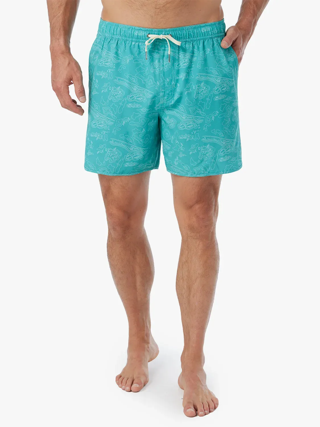 Anchor Short | Aqua Topographic
