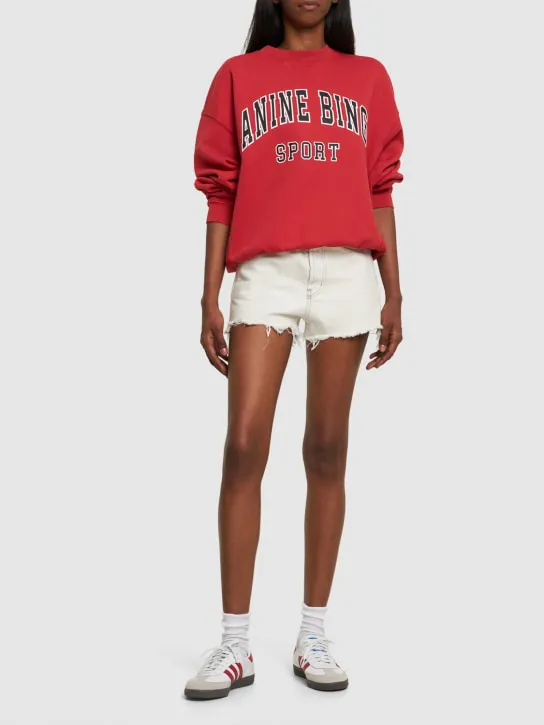 ANINE BING   Jaci logo cotton sweatshirt 