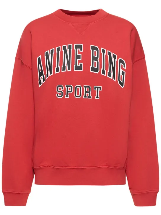 ANINE BING   Jaci logo cotton sweatshirt 