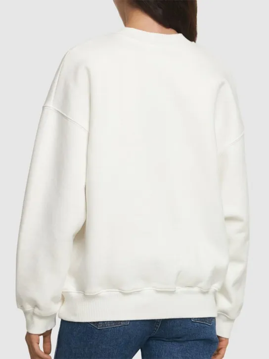 ANINE BING   Jaci monogram cotton blend sweatshirt 