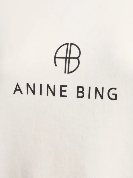 ANINE BING   Jaci monogram cotton blend sweatshirt 