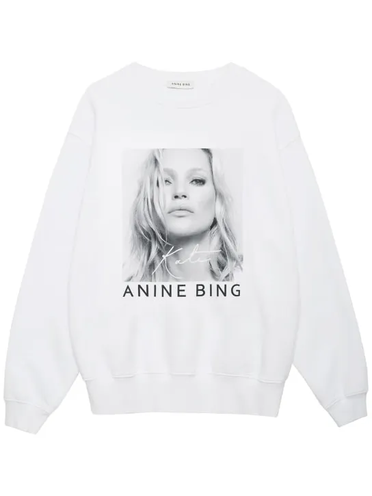 ANINE BING   Ramona Kate Moss cotton sweatshirt 