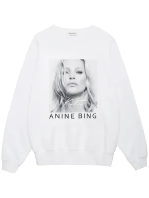 ANINE BING   Ramona Kate Moss cotton sweatshirt 