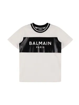 Balmain   Cotton jersey t-shirt w/ logo 