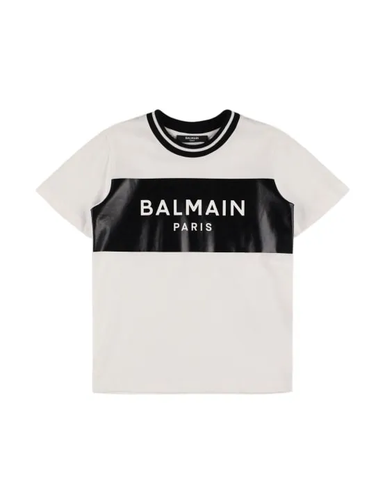 Balmain   Cotton jersey t-shirt w/ logo 