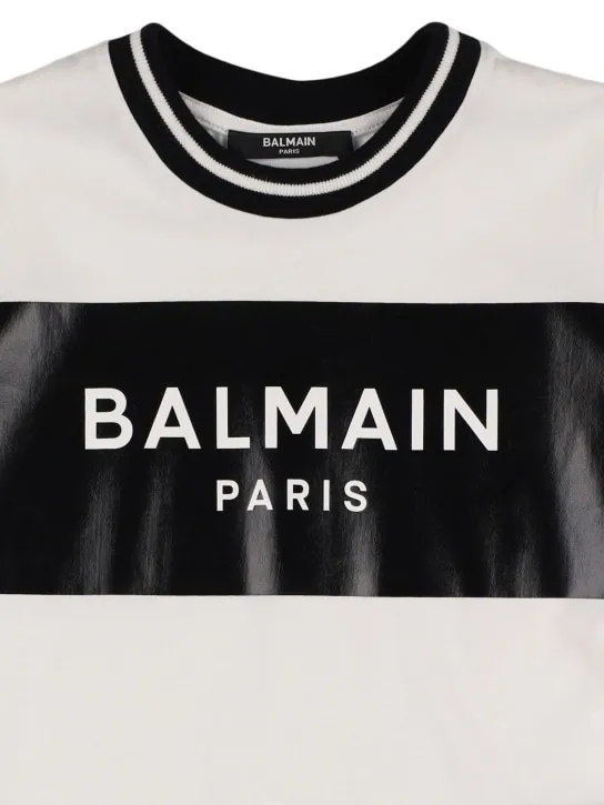 Balmain   Cotton jersey t-shirt w/ logo 