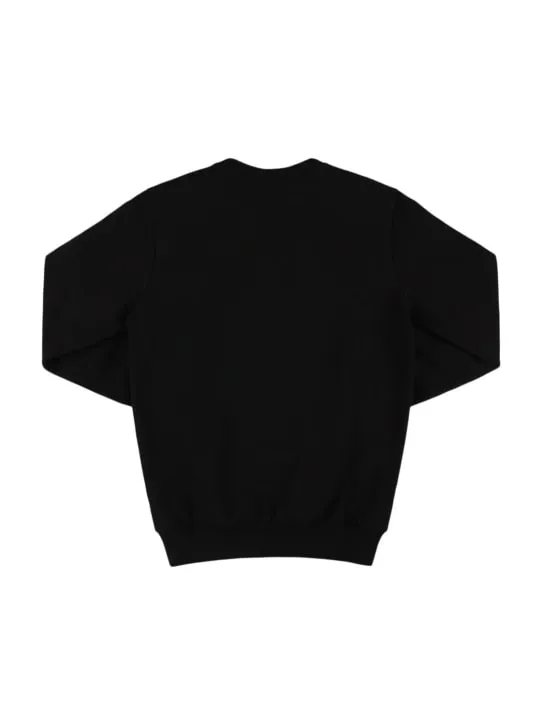 Balmain   Logo cotton crewneck sweatshirt 