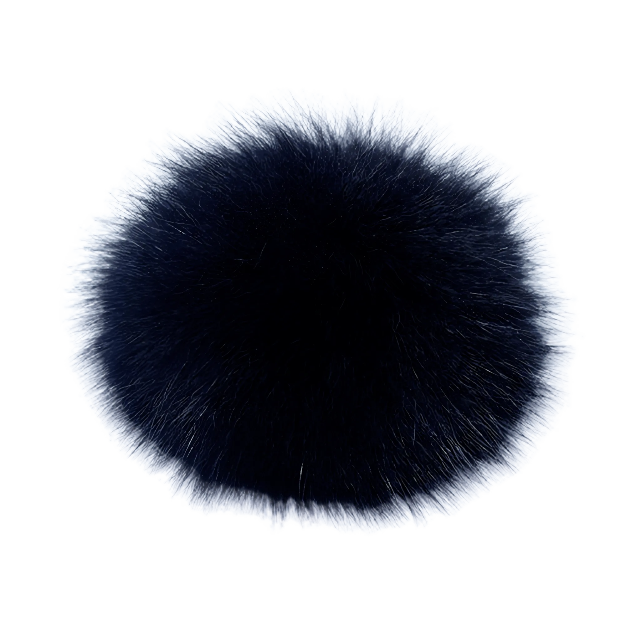 Black Fur Pom-Pom