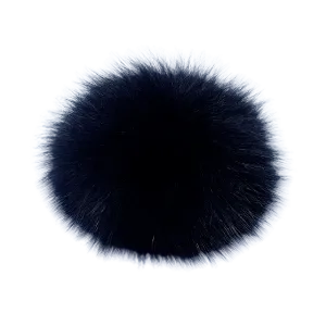 Black Fur Pom-Pom