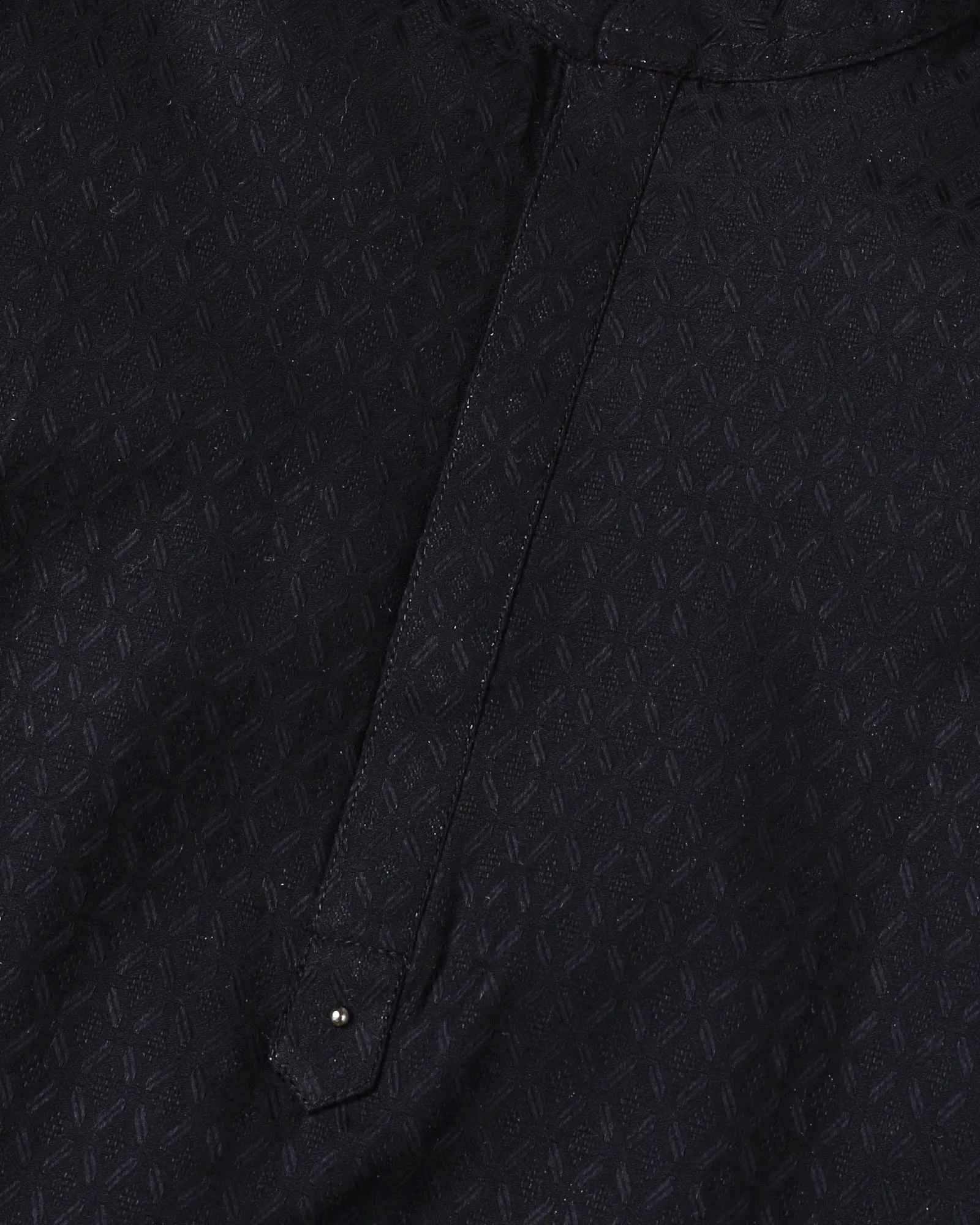 Black Jacquard Kurta