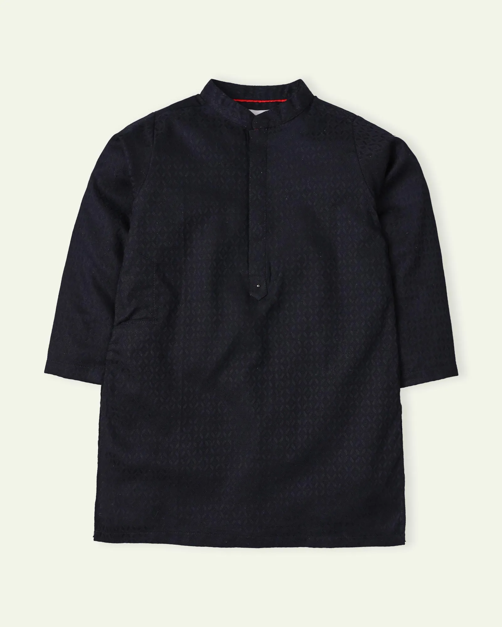 Black Jacquard Kurta