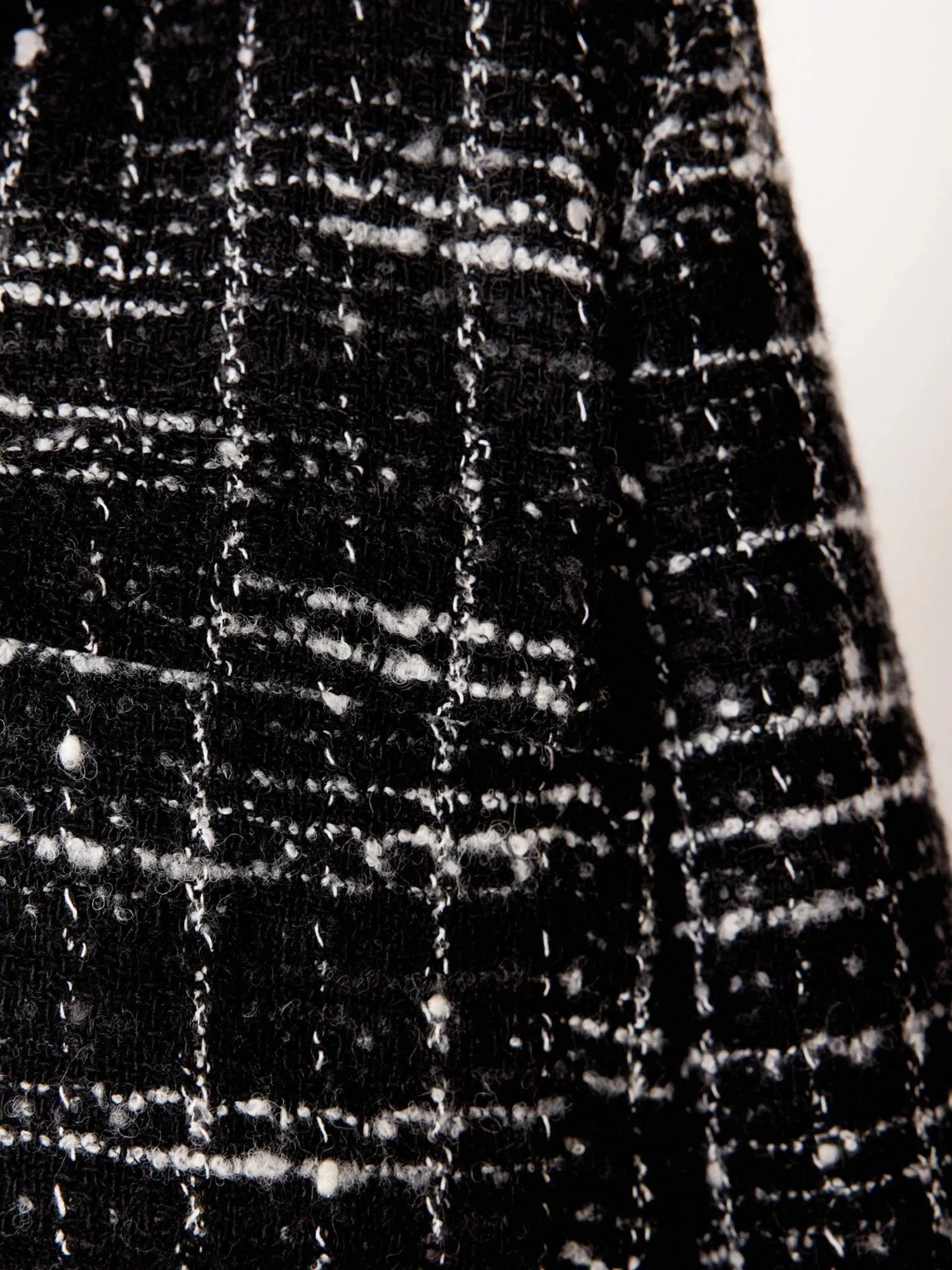 Brochu Walker Tweed Cropped Jacket Black   White