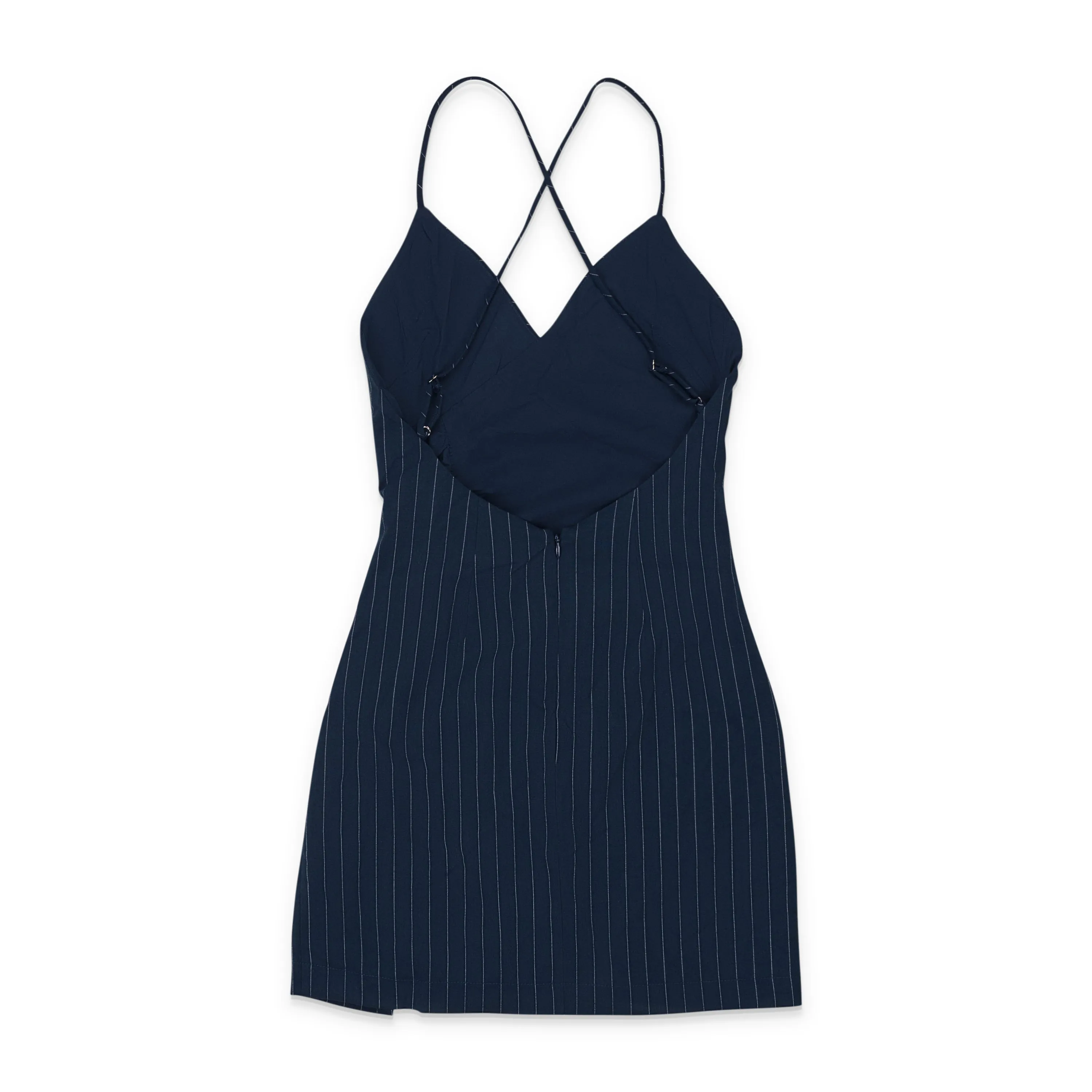 CALLIPYGIAN HIGH TIE NAVY SLIP DRESS