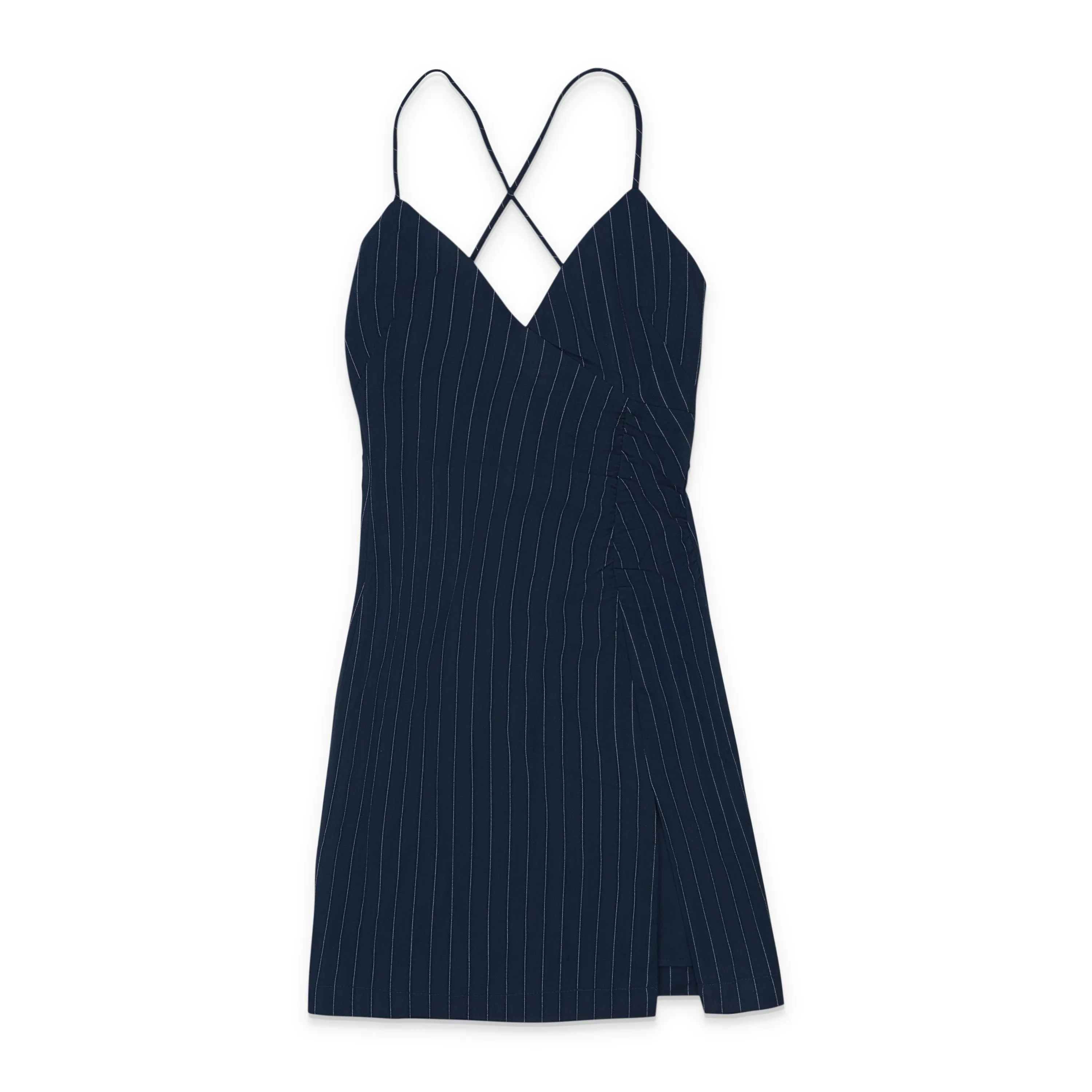 CALLIPYGIAN HIGH TIE NAVY SLIP DRESS