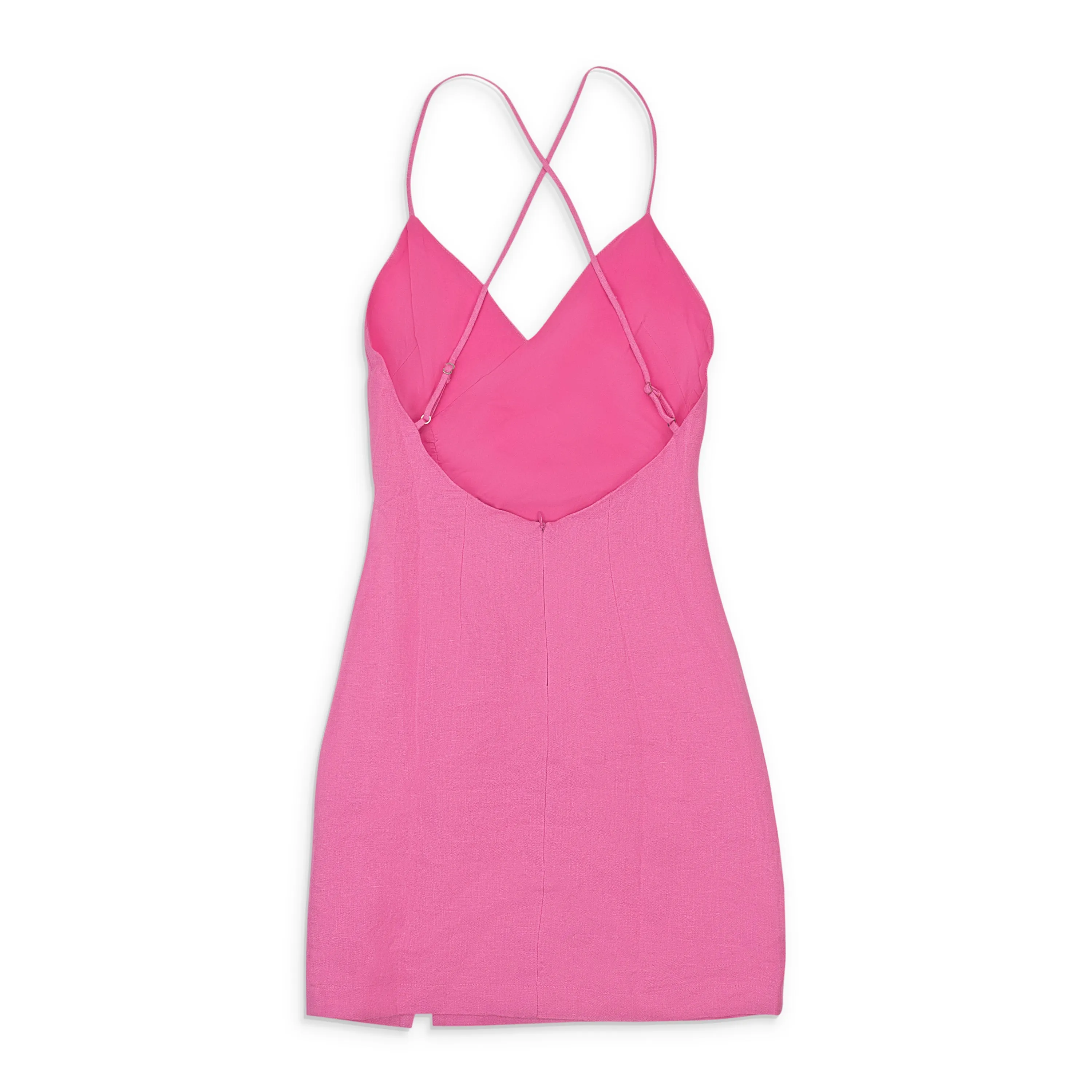CALLIPYGIAN HIGH TIE PINK SLIP DRESS