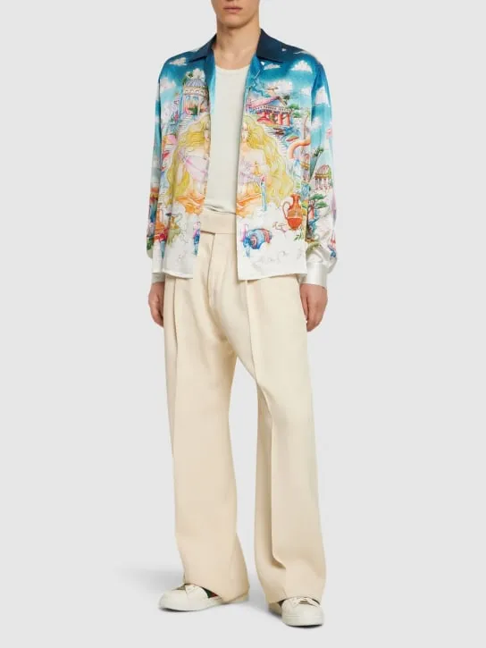 Casablanca   Cuban collar long sleeve shirt 