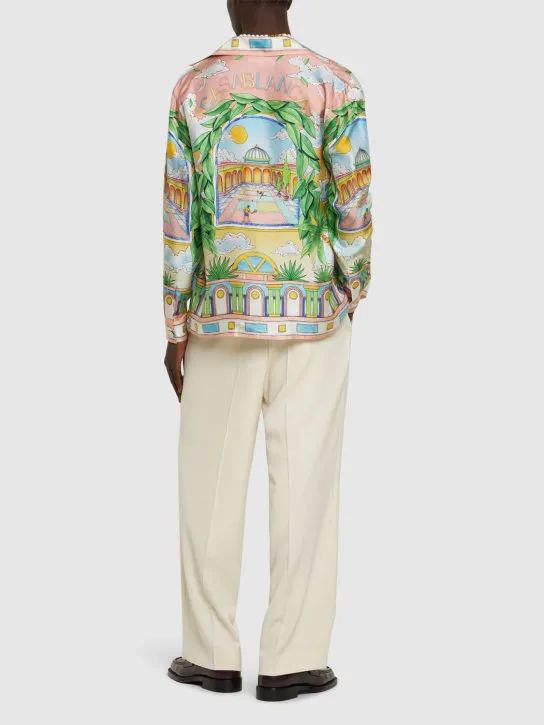 Casablanca   Cuban collar silk shirt 
