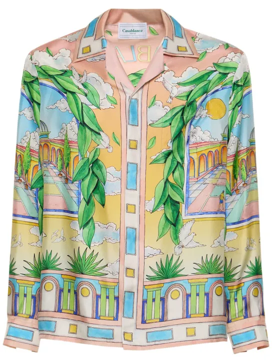 Casablanca   Cuban collar silk shirt 