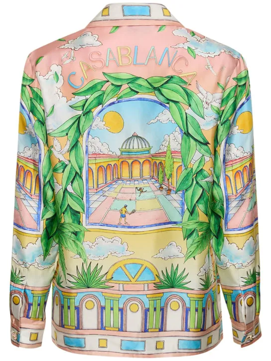 Casablanca   Cuban collar silk shirt 