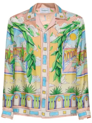 Casablanca   Cuban collar silk shirt 