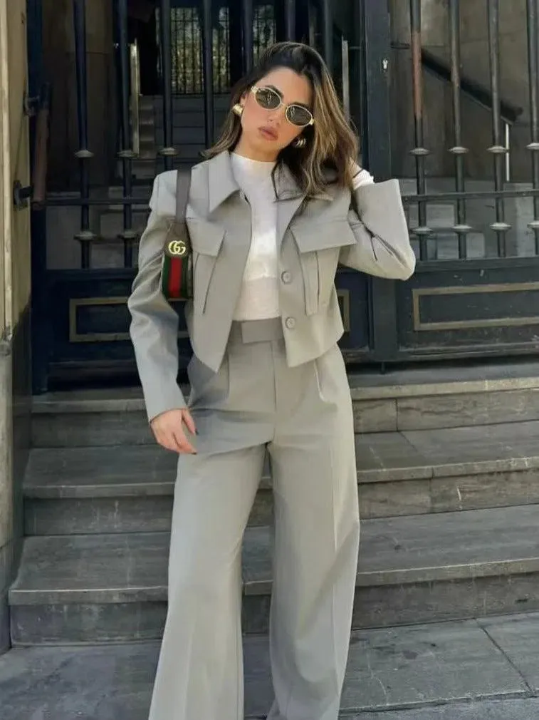 Celine – Utility pockets – Jacket and trousers set