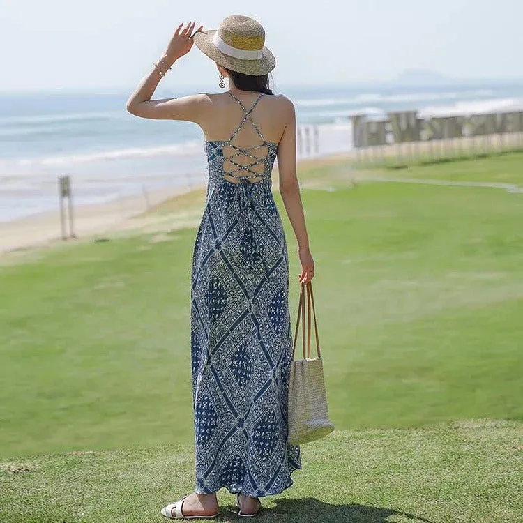 Charming Floral Pattern Two Piece Set in Vintage Style