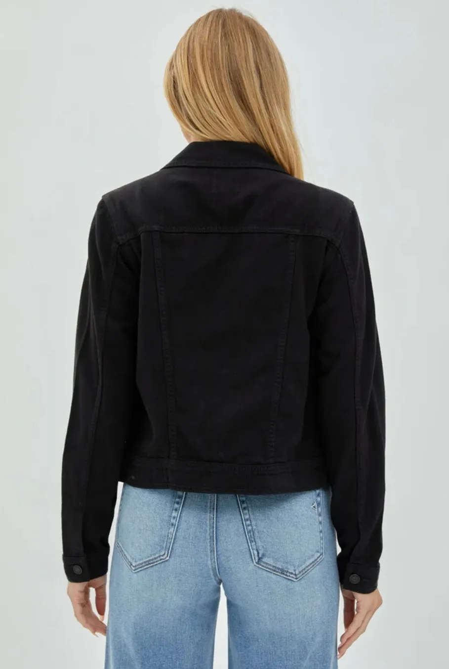 Dakota Cropped Jacket in Black