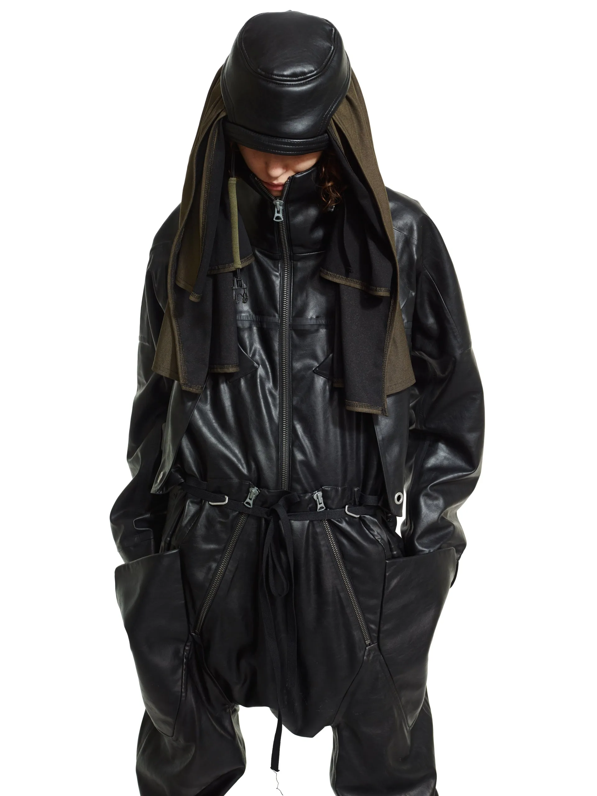 Darkseer's synthetic leather jumpsuit