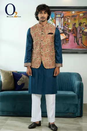 Digital Printed Art Silk Ethnic Vest