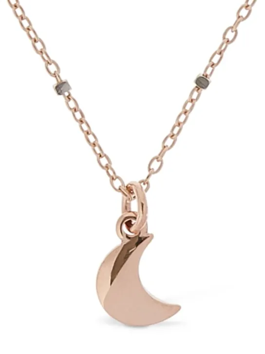 DoDo   9kt Rose gold Mini Moon collar necklace 