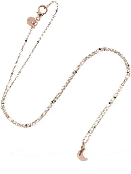 DoDo   9kt Rose gold Mini Moon collar necklace 