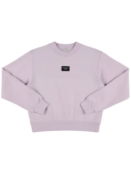 Dolce&amp;Gabbana   Logo cotton crewneck sweatshirt 