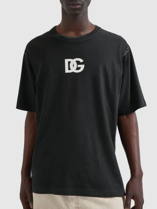 Dolce&amp;Gabbana   Logo cotton jersey t-shirt 