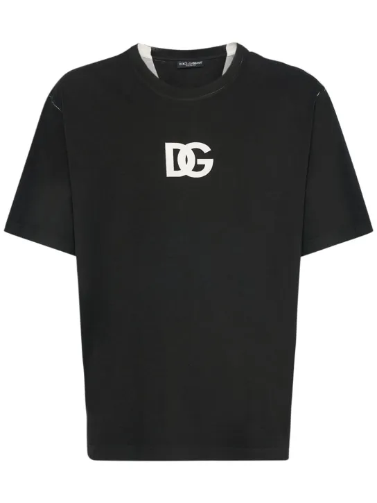 Dolce&amp;Gabbana   Logo cotton jersey t-shirt 
