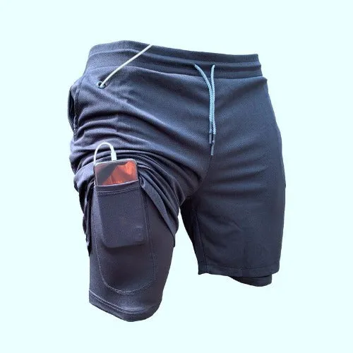 Double Layer Shorts Men
