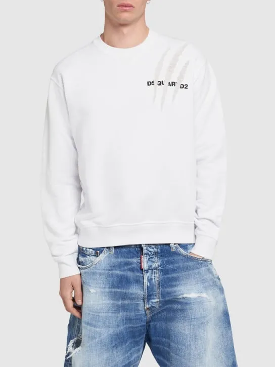 Dsquared2   Cool fit cotton crewneck sweatshirt 