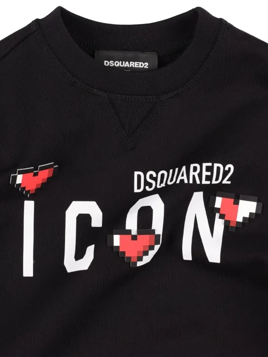 Dsquared2   Heart Icon print cotton sweatshirt 