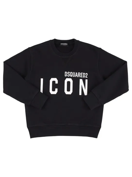 Dsquared2   Icon print cotton sweatshirt 