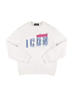Dsquared2   Icon print cotton sweatshirt 