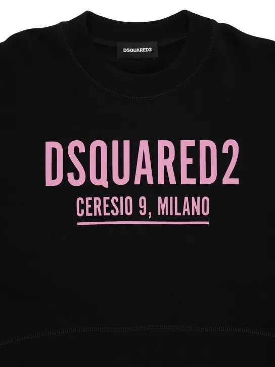 Dsquared2   Rubberized logo cotton sweatshirt 