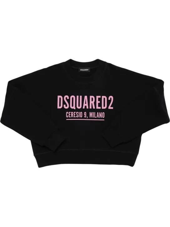Dsquared2   Rubberized logo cotton sweatshirt 