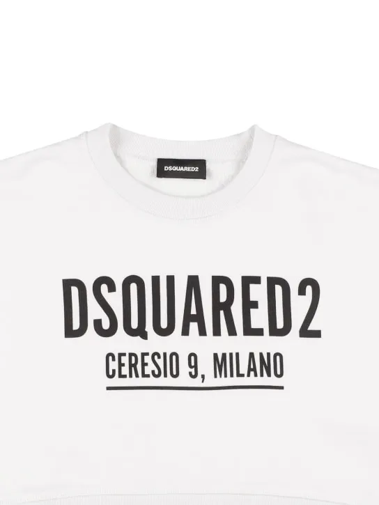 Dsquared2   Rubberized logo cotton sweatshirt 