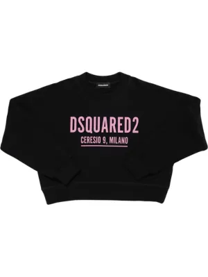 Dsquared2   Rubberized logo cotton sweatshirt 