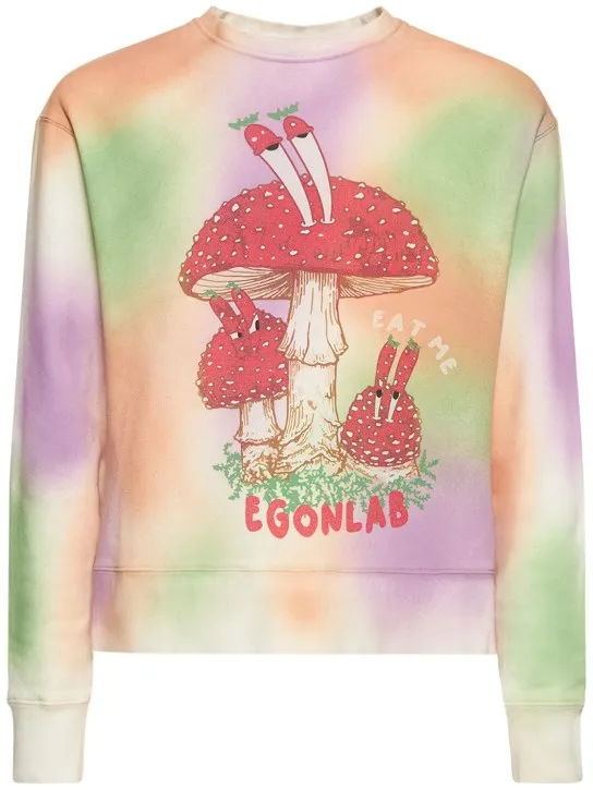 EGONlab   Eat Me tie dye cotton jersey sweatshirt 