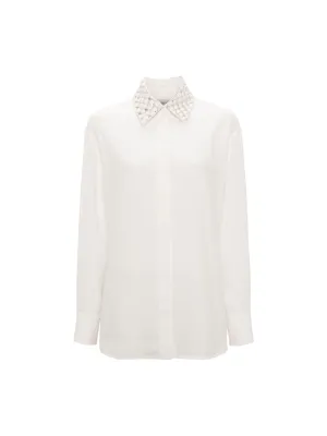 Embellished Boyfriend Blouse