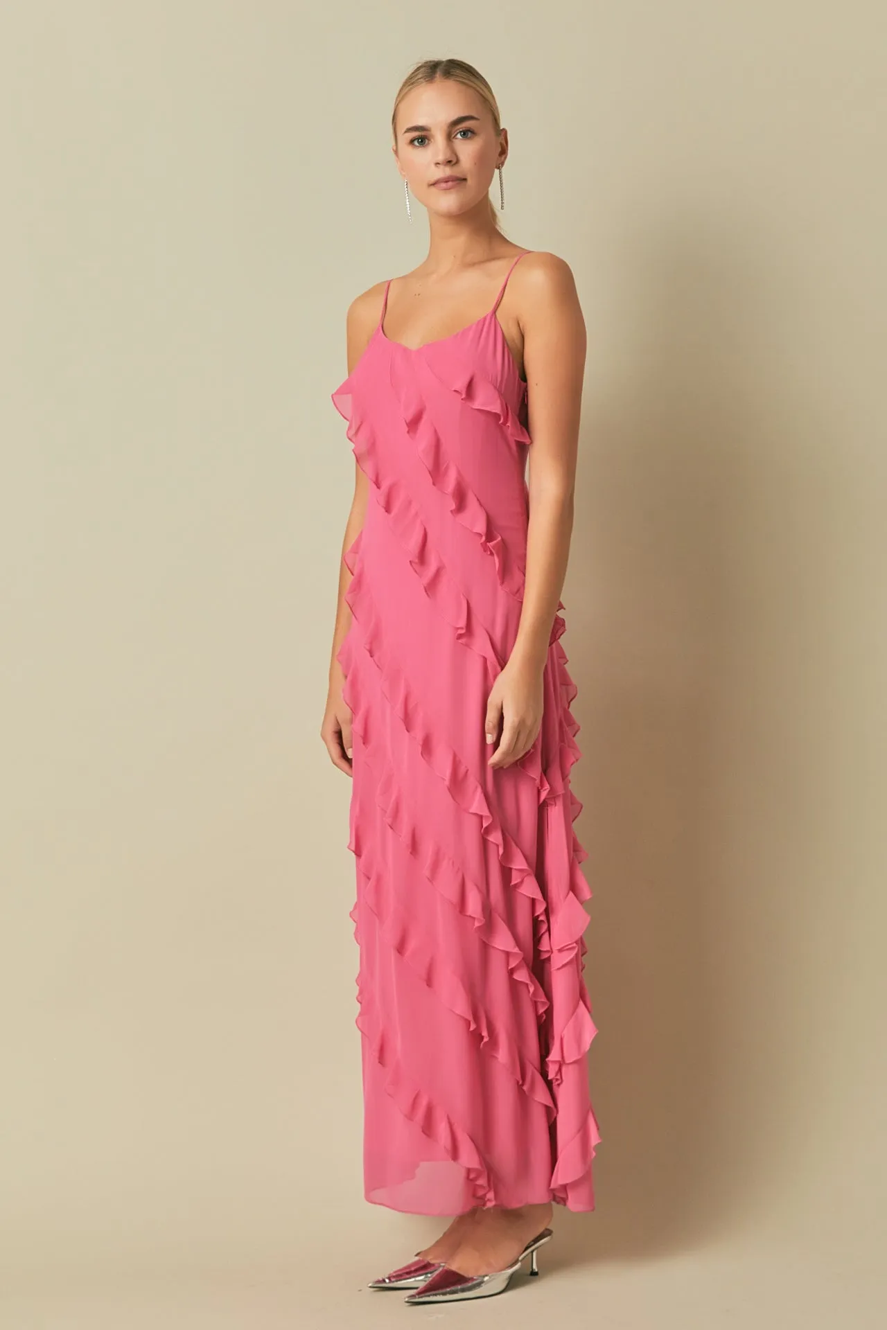Endless Rose - Slip Ruffled Dress