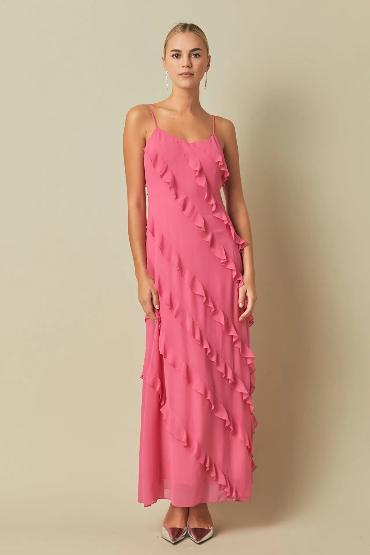 Endless Rose - Slip Ruffled Dress